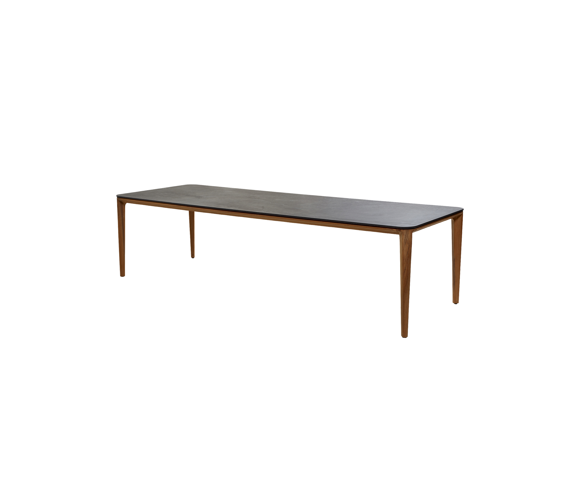 Long rectangular table with a wooden frame and a smooth top, suitable for various settings and uses.