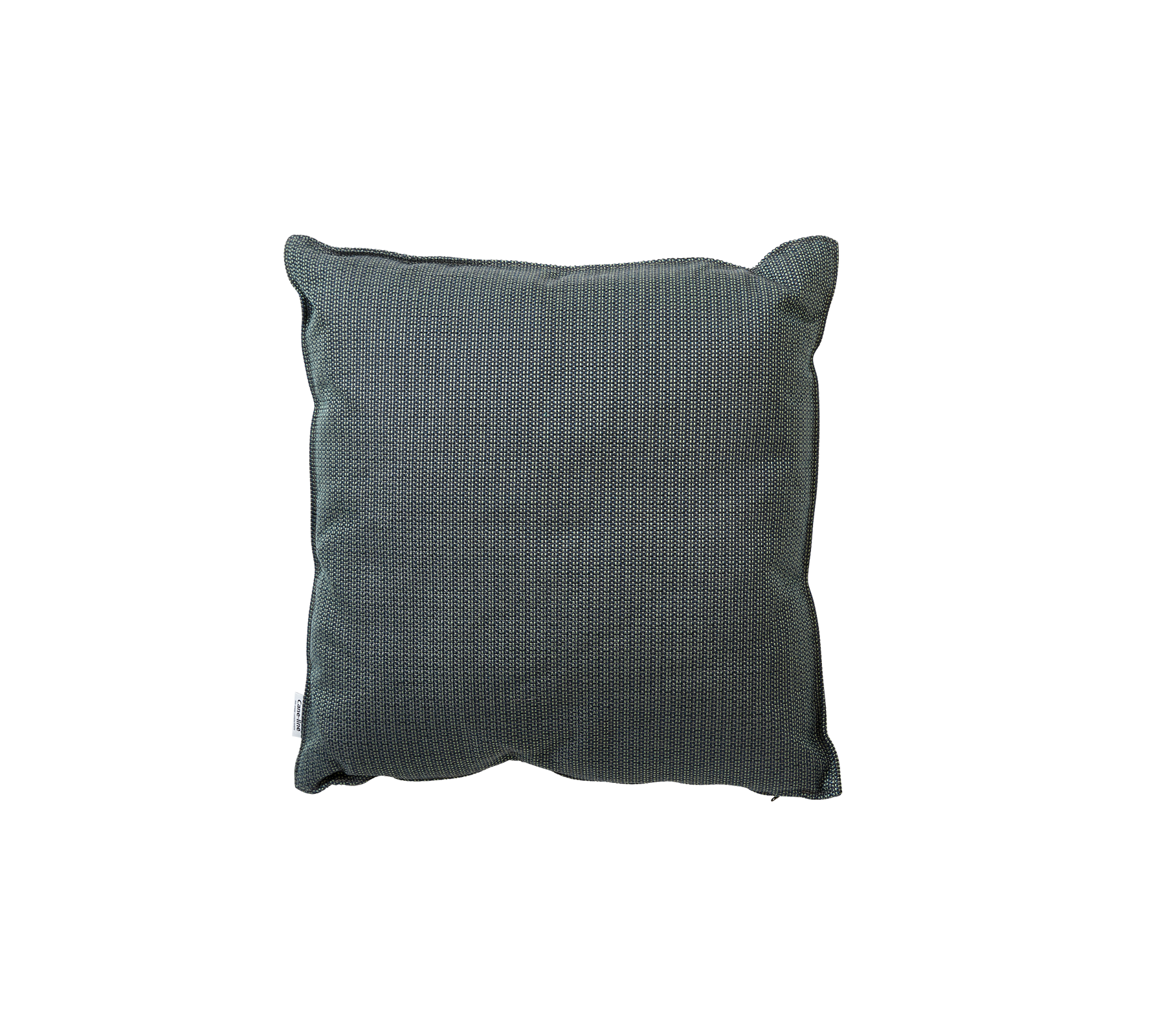 Textured square pillow in a muted green shade, featuring a simple and modern design suitable for various decor styles.