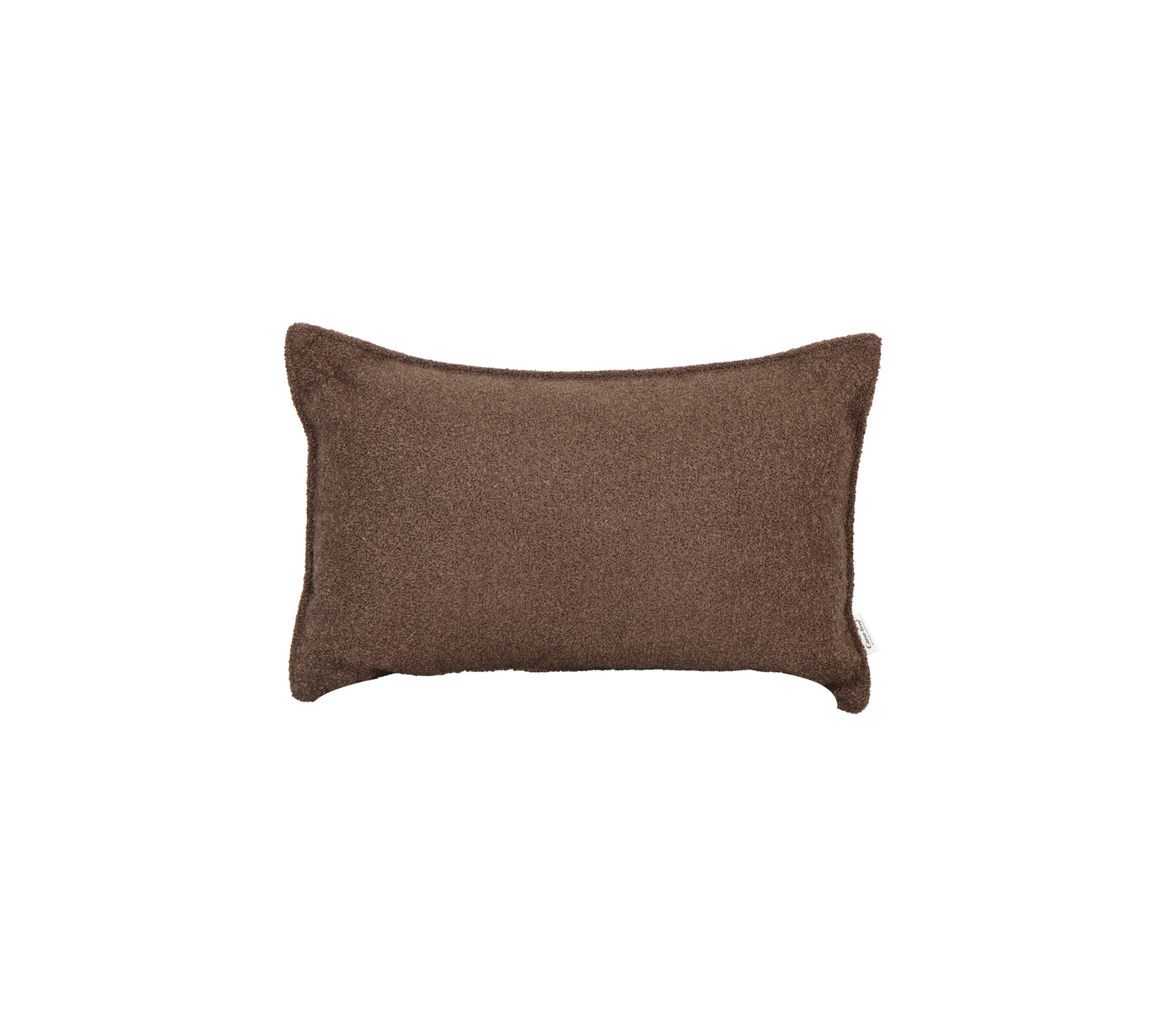 Soft, rectangular pillow in a textured brown fabric, adding a cozy touch to any space.