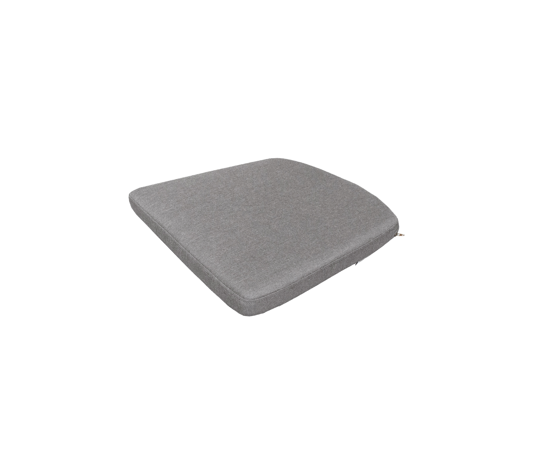 Square gray cushion with a smooth surface, designed for comfort and support. Suitable for various seating arrangements.