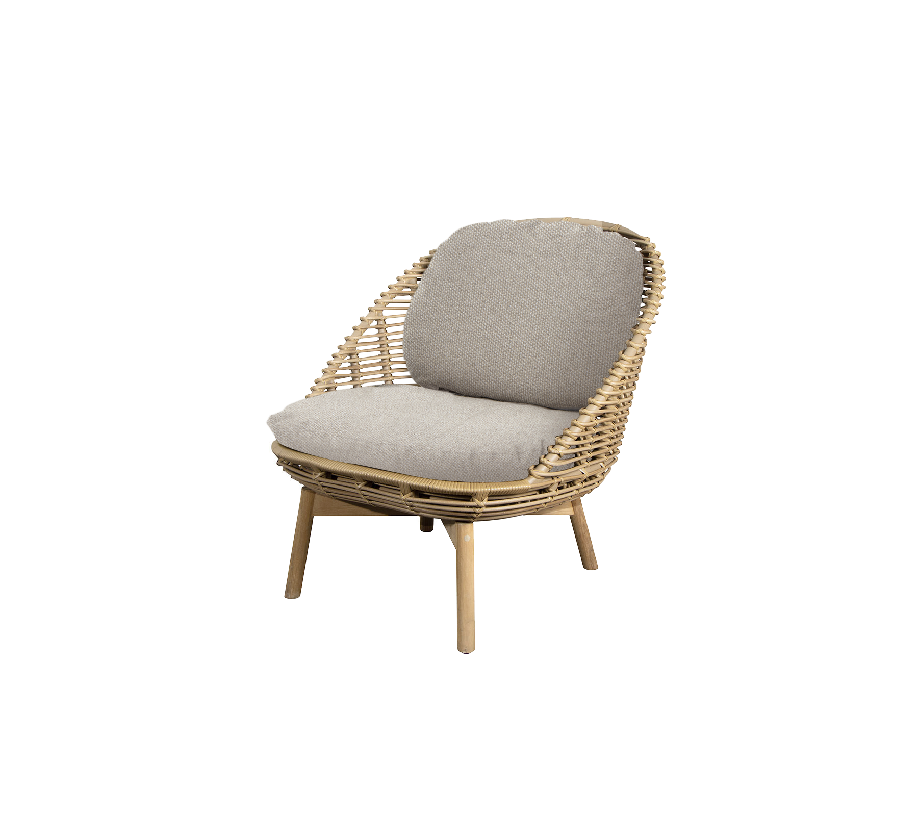 Stylish woven chair with a soft upholstery cushion, designed for comfort and aesthetic appeal. Ideal for enhancing cozy spaces.