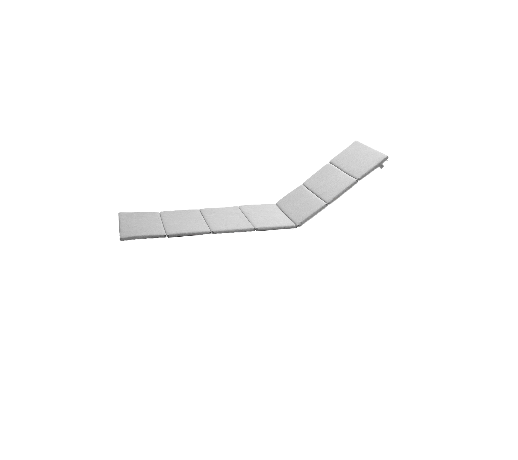 Rectangular, flat surface with multiple connected segments creating a slight curve for versatile positioning and use.