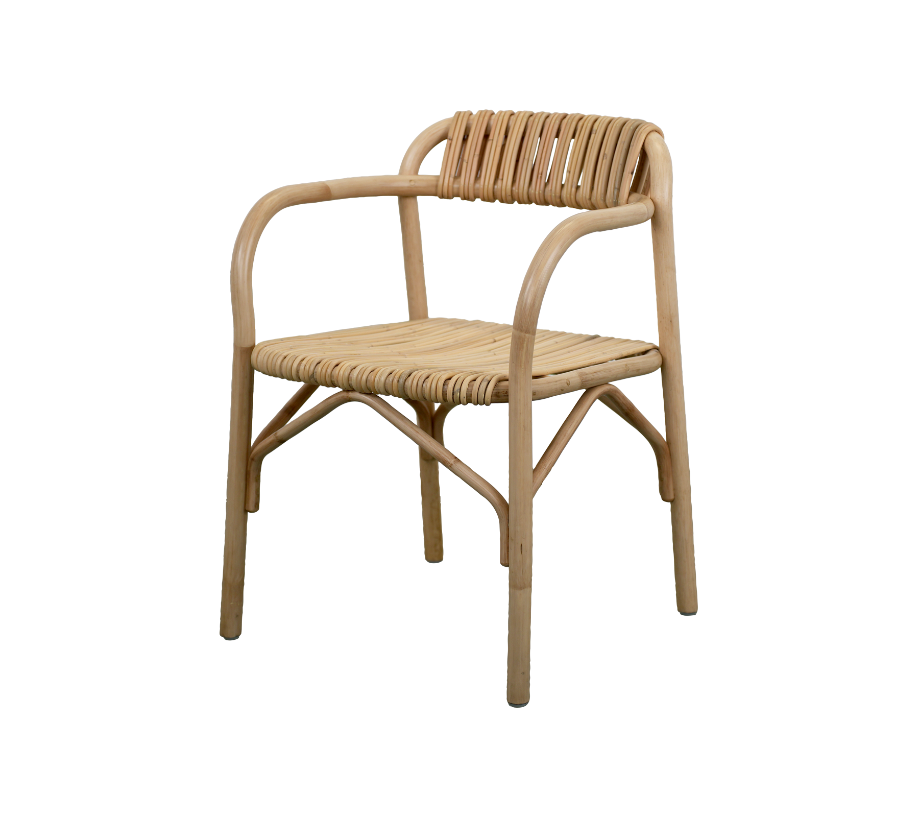 Natural-colored chair with a minimalist design.