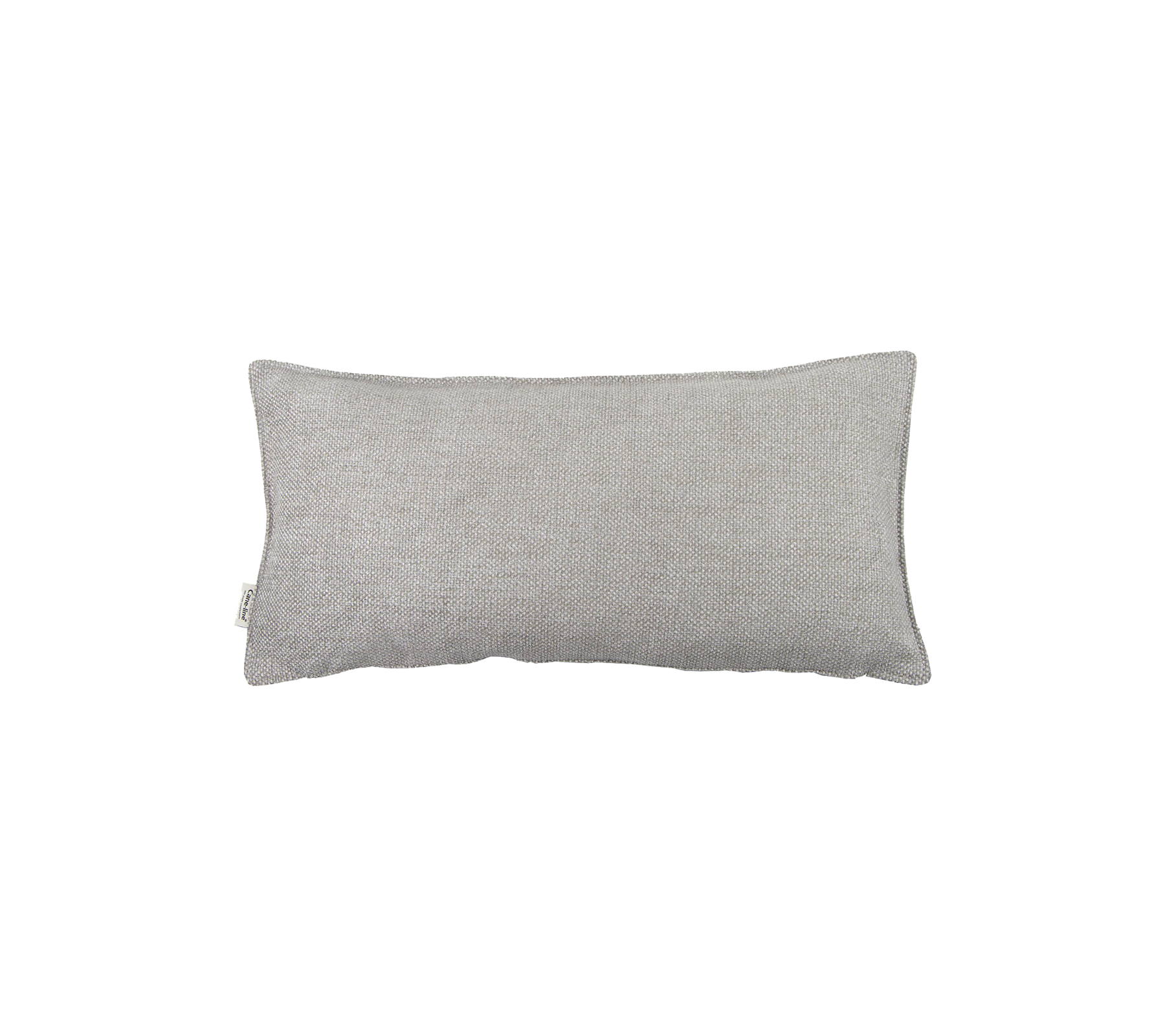 Gray rectangular decorative pillow with a textured fabric surface, ideal for enhancing comfort and style in home decor.