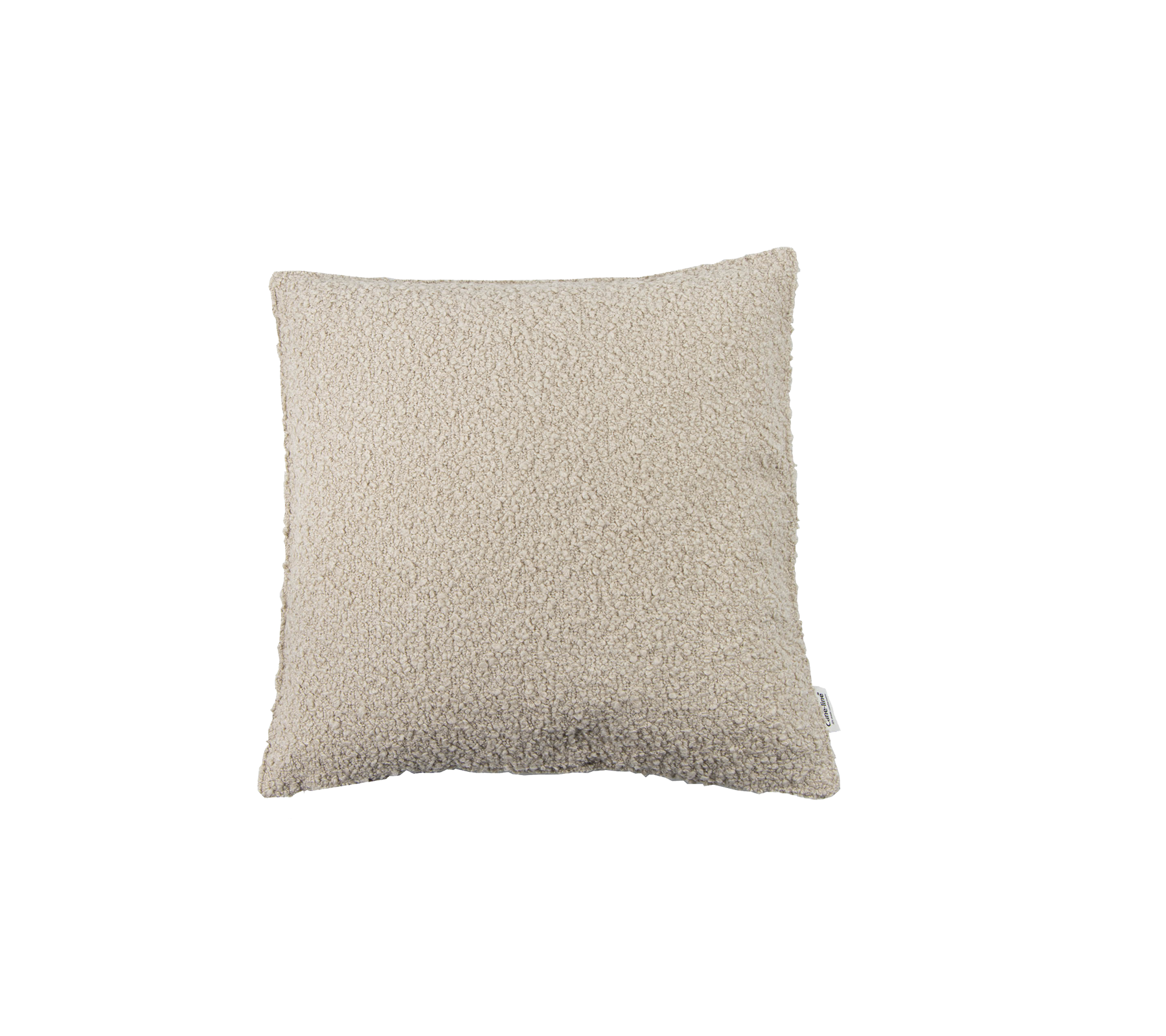 Square cushion in a soft beige texture, perfect for adding comfort and style to any seating area.