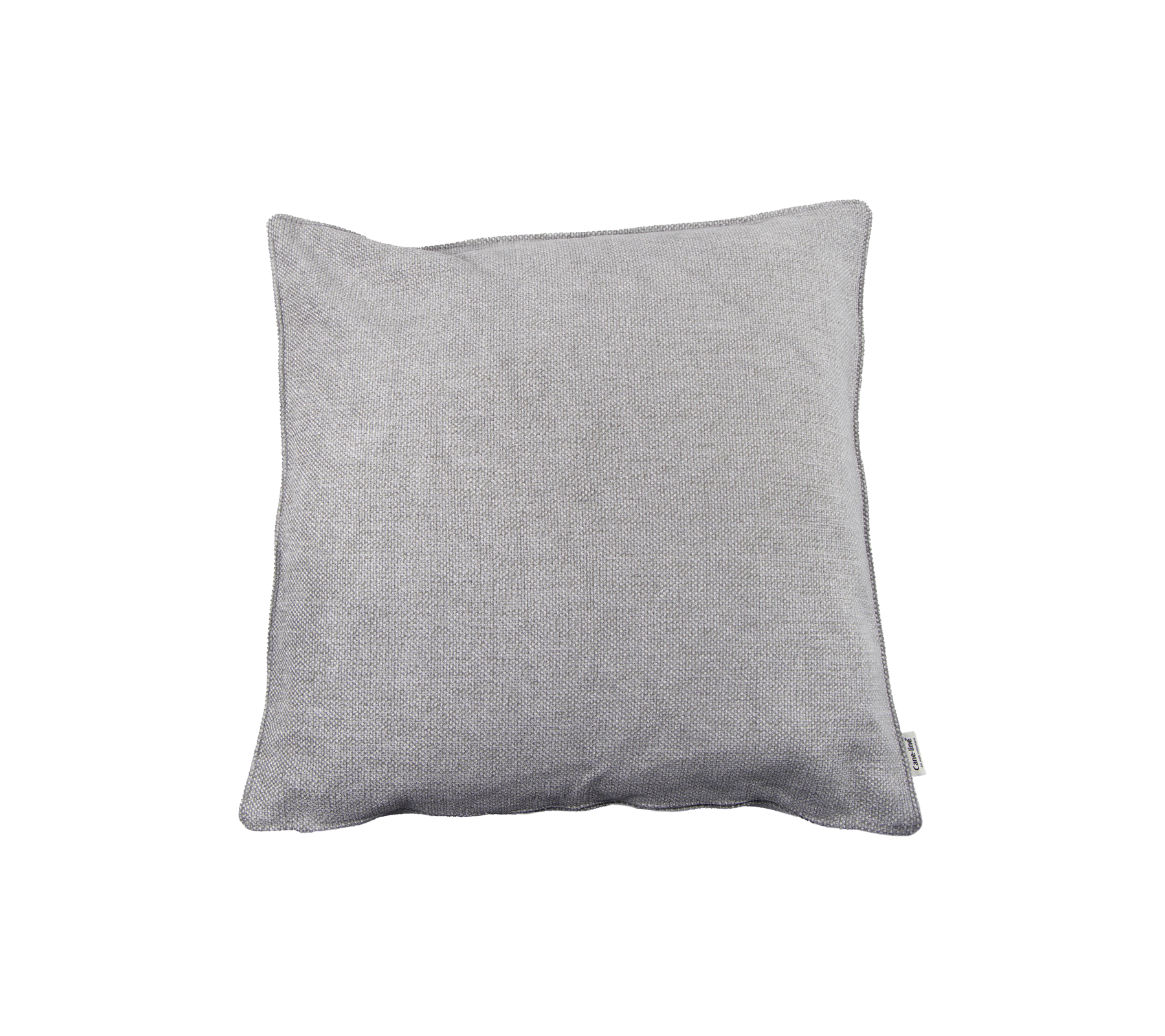 Gray decorative pillow with a textured fabric, offering a stylish accent for seating or bedding arrangements.
